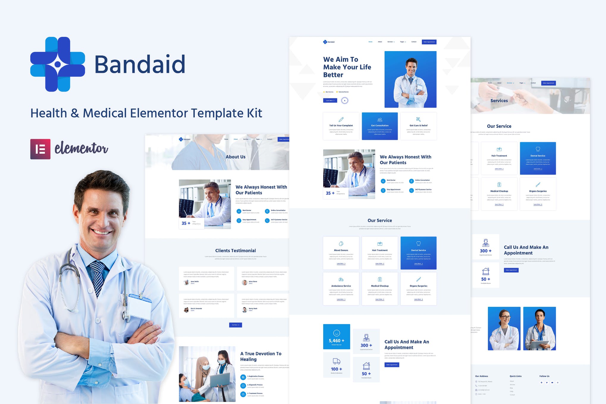 Bandaid - Health - Medical Elementor Template Kit