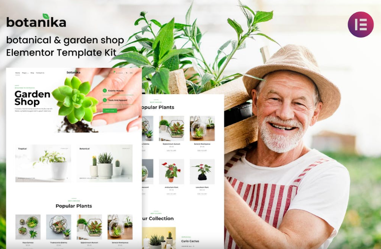 Botanika - Botanical Garden Shop Elementor Template kit