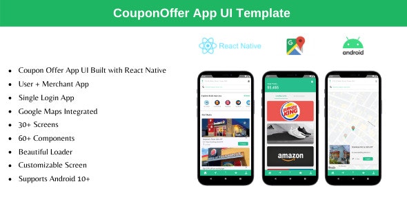 Coupon Offer App - React Native Theme