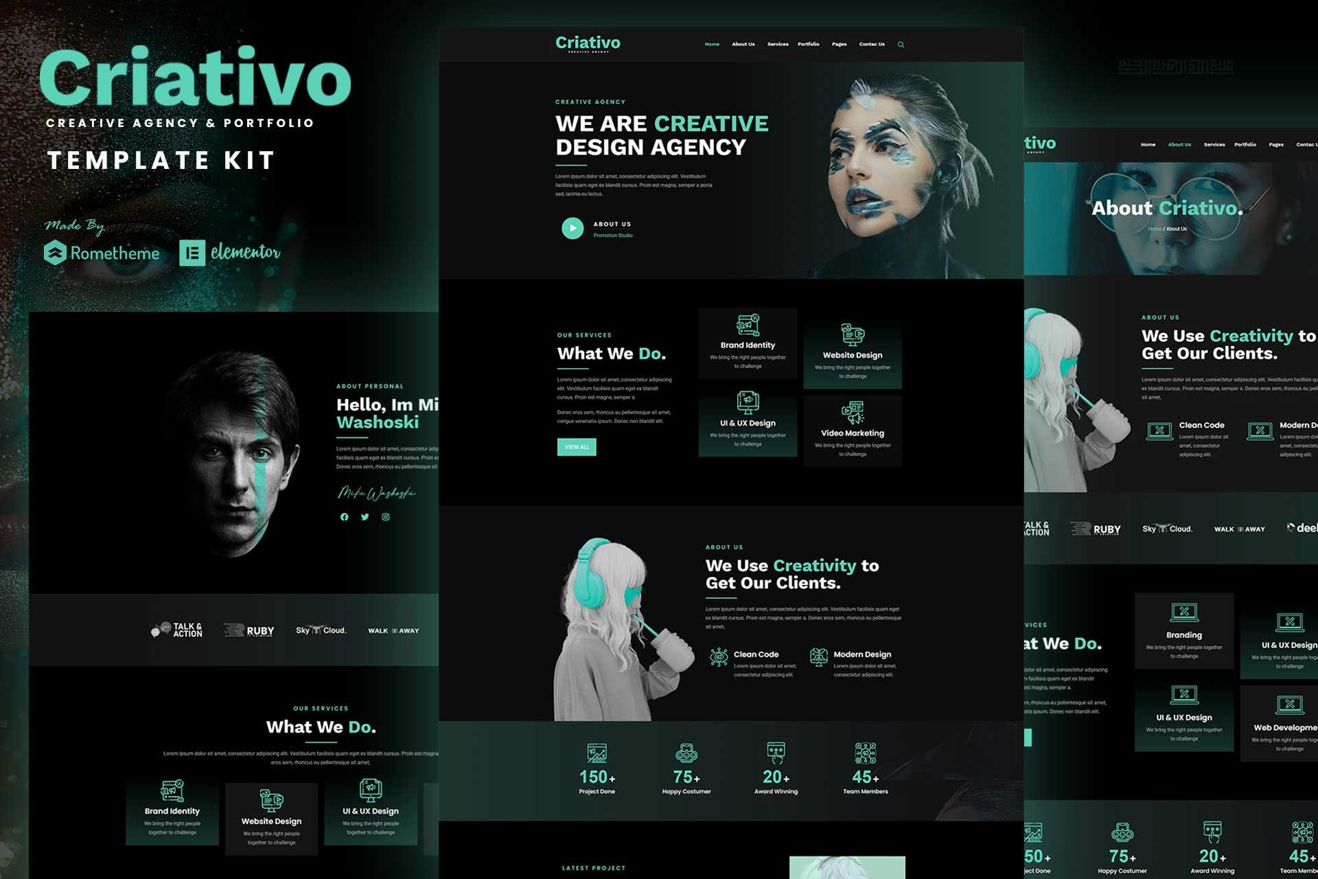 Criativo - Creative Agency - Portfolio Elementor Template Kit