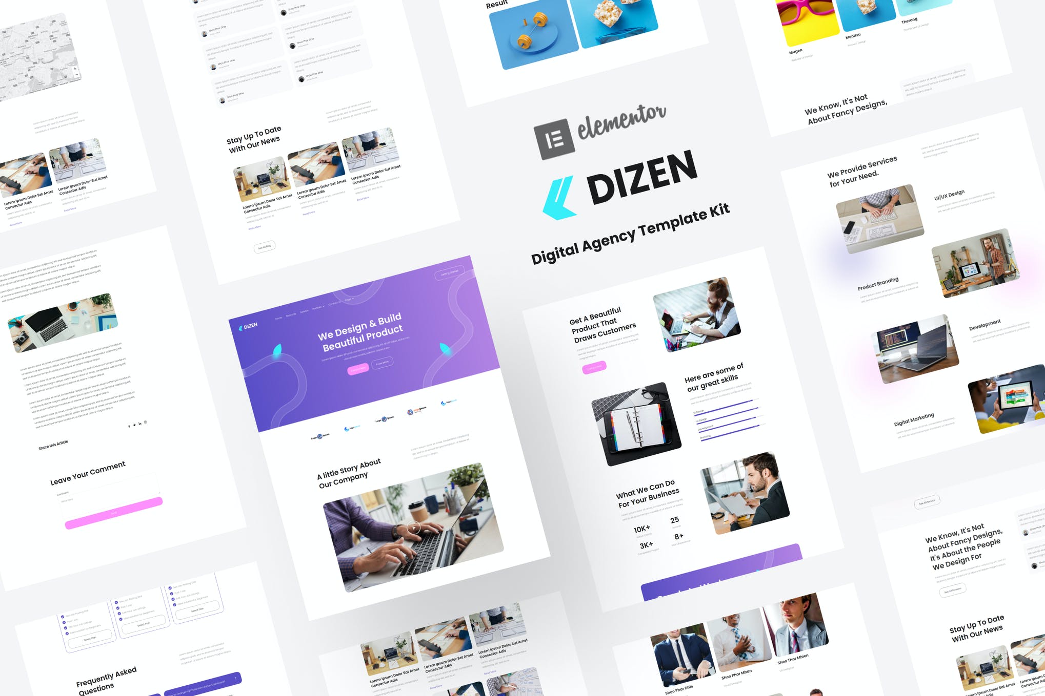 Dizen - Digital Agency Elementor Template Kit
