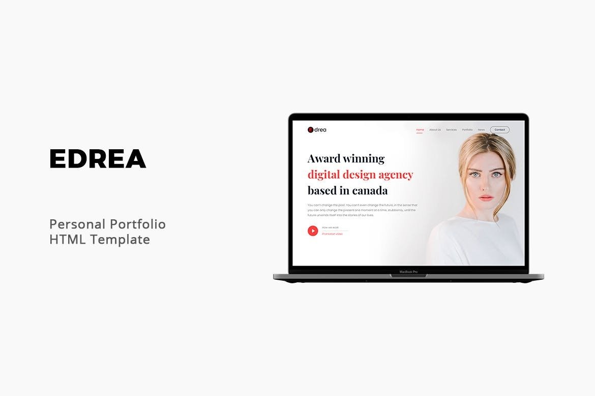 Edrea - Personal Portfolio Template