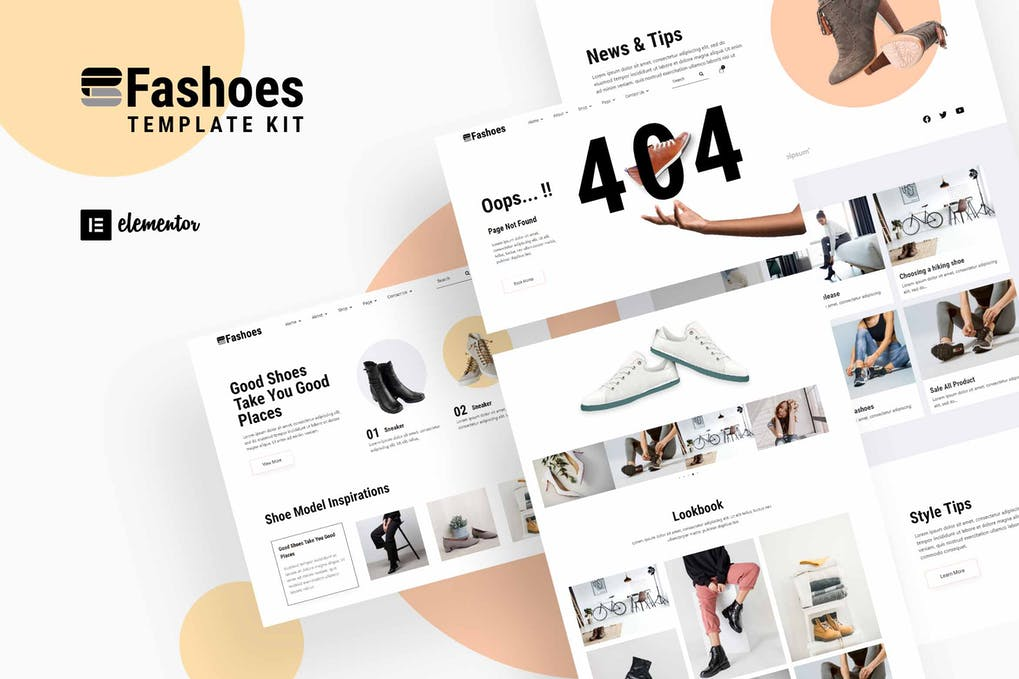 Fashoes - Minimalist Fashion Store Elementor Template Kit
