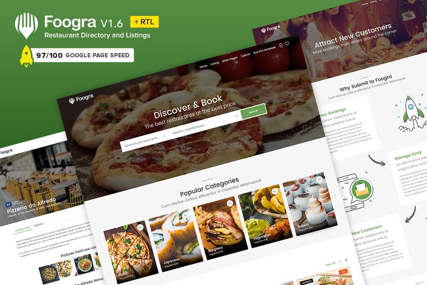 Foogra - Restaurant Directory - Listing Template
