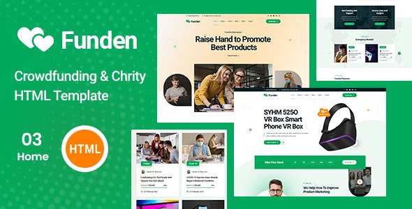 Funden - Crowdfunding - Charity HTML Template