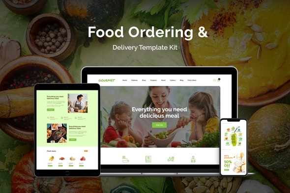 Gourmet - Food Ordering - Delivery Elementor Template Kit