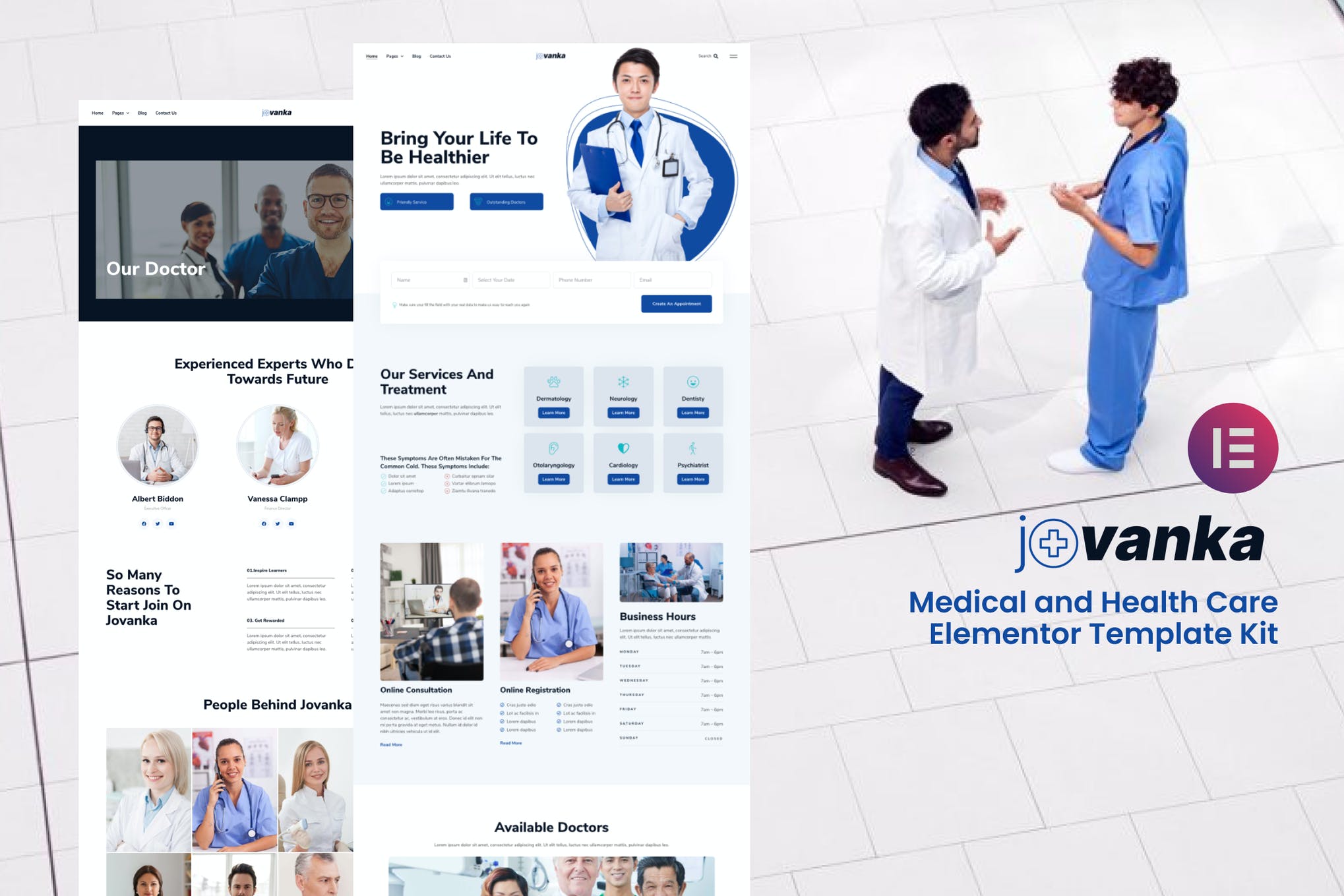 Jovanka - Medical and Health Care Elementor Template Kit