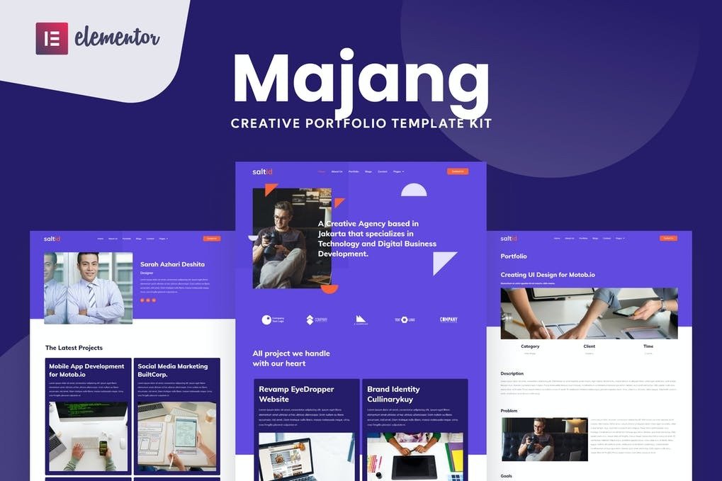Majang - Personal Portfolio Elementor Template Kit