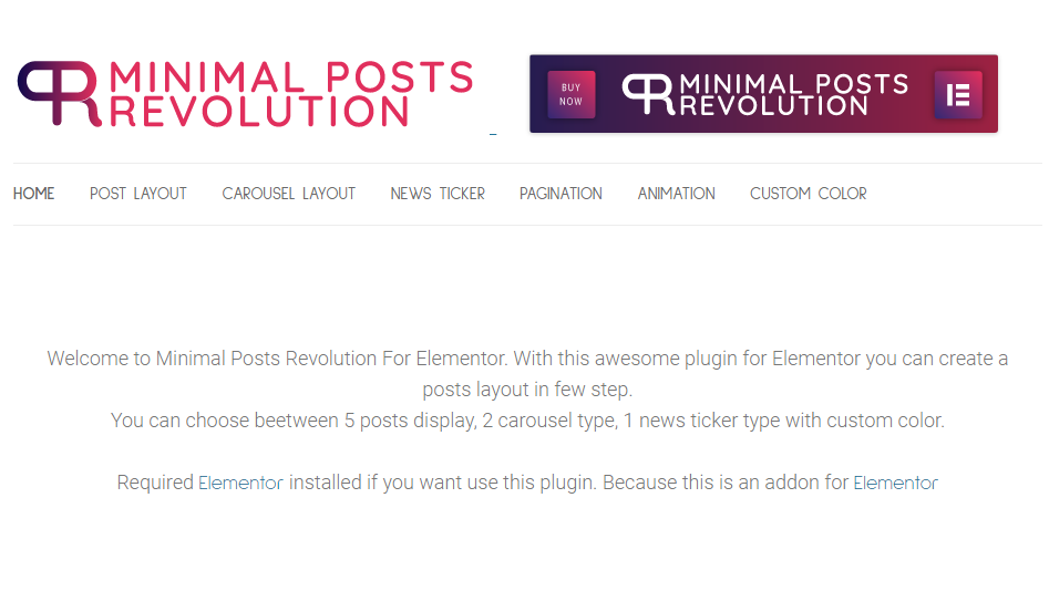 Minimal Posts Revolution For Elementor WordPress Plugin