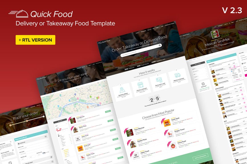 QuickFood - Takeaway or Delivery Template