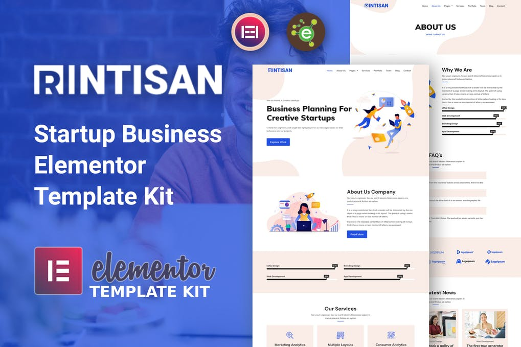 Rintisan - Startup Business Elementor Template Kit