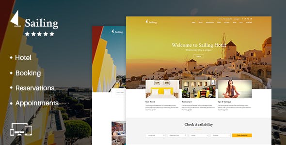 Sailing HotelHotel WordPress Theme