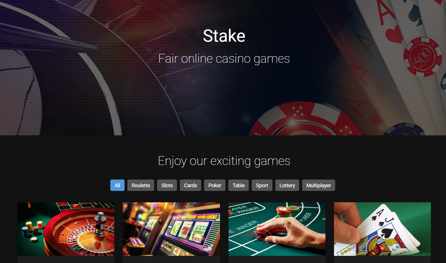Stake - Online Casino Gaming Platform |Laravel Single Page Application |PWA
