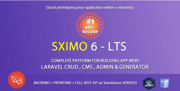 Sximo LTS - Laravel Web Application Builder
