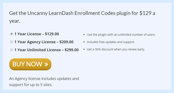 Uncanny LearnDash Enrollment Codes