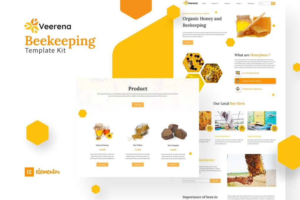 Veerena - Honey Bee Elementor Template Kit