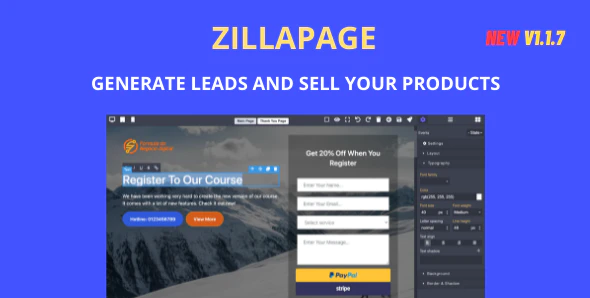 Zillapage  - landing page designer script
