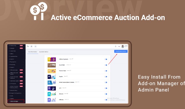 Active eCommerce Auction Add-on