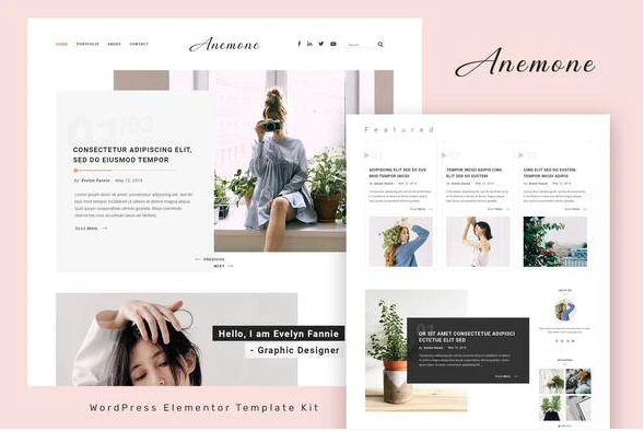 Anemone - Blog - Magazine Elementor Template Kit