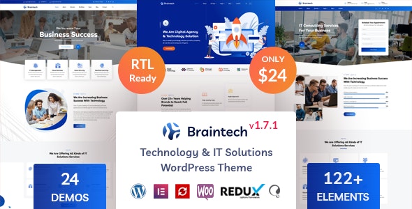 Braintech- Technology - IT Solutions WordPress Theme