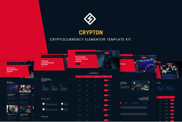 Crypton - Cryptocurrency Elementor Template Kit
