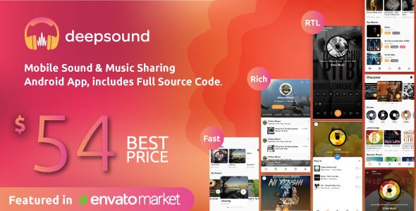 DeepSound  Android Mobile Sound - Music Sharing Platform Mobile Android Application