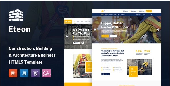 Eteon - Construction and Building HTML Template