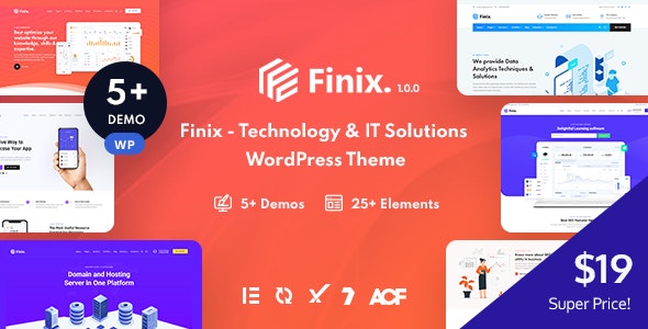 Finix - Technology - IT Solutions WordPress Theme