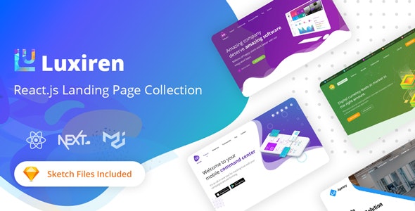 Luxiren - React Landing Page Collection August