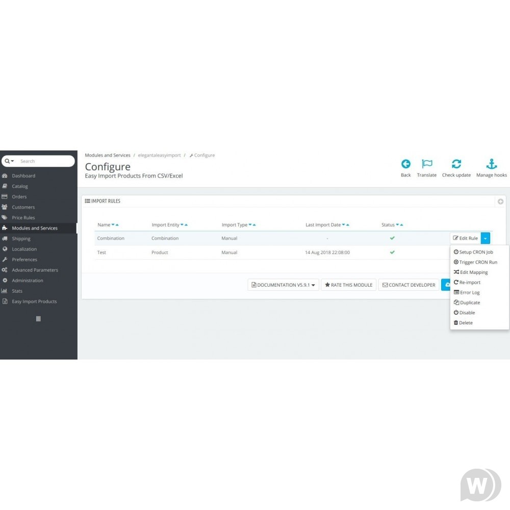 Module Easy Import Products From CSV