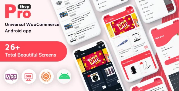 ProShop - WooCommerce Multipurpose E-commerce Android Full Mobile App + kotlin September