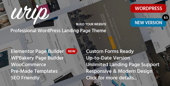 Urip - WordPress landing template