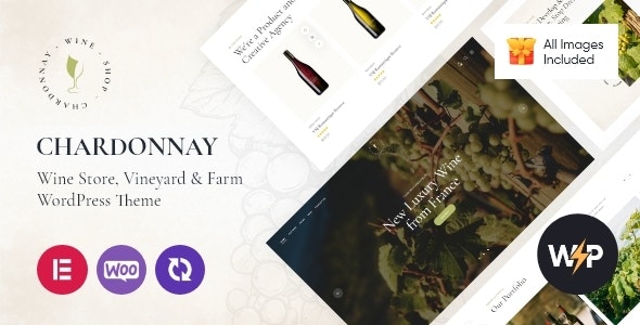 Chardonnay GPL - Wine Store - Vineyard WordPress Theme