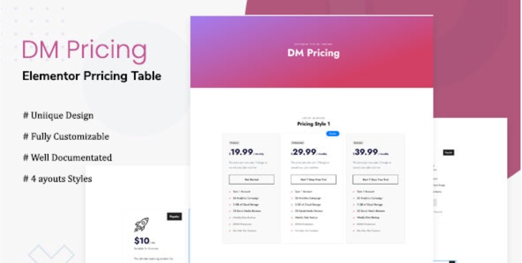 DM Pricing - WordPress Plugin