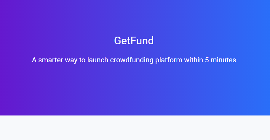 GetFund - professional Laravel crowdfunding platform