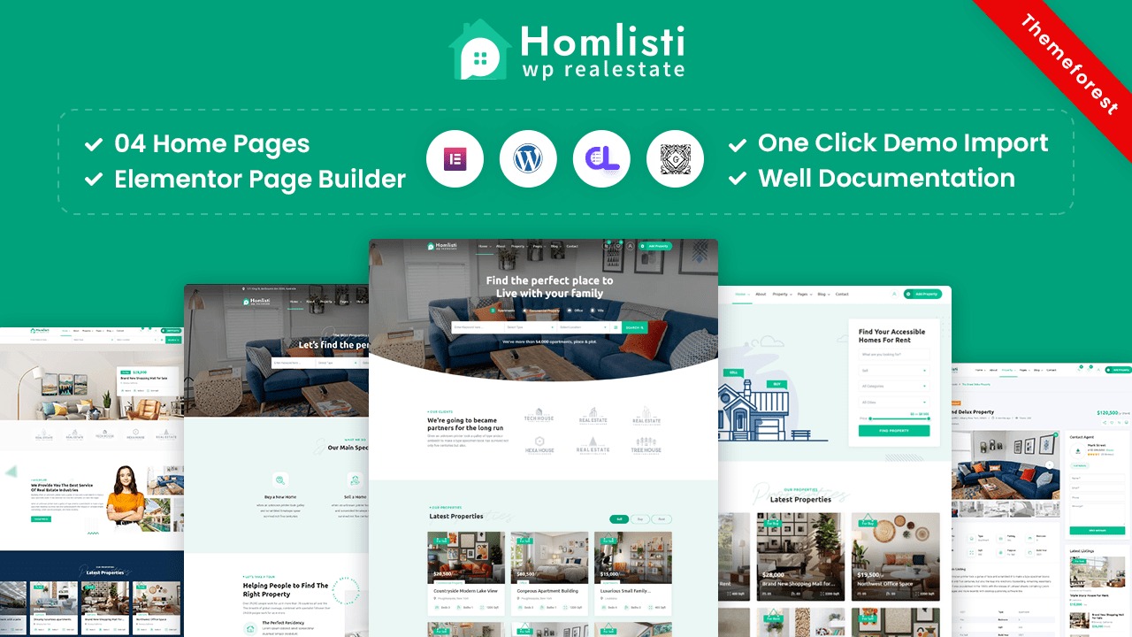 Homlisti - Real Estate WordPress Theme
