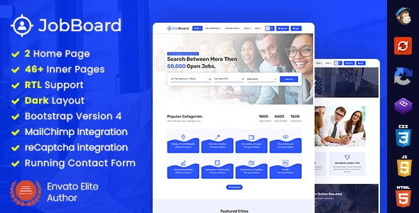 Job Board - Job Portal HTML Template + RTL