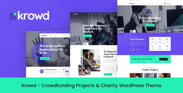 Krowd Crowdfunding - Charity WordPress Theme