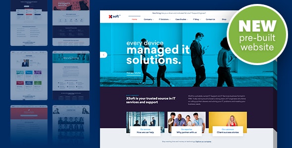 Nanosoft WP Theme for IT Solutions and Services Company