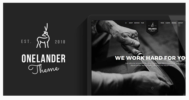 OneLander | creative WordPress theme for landing page