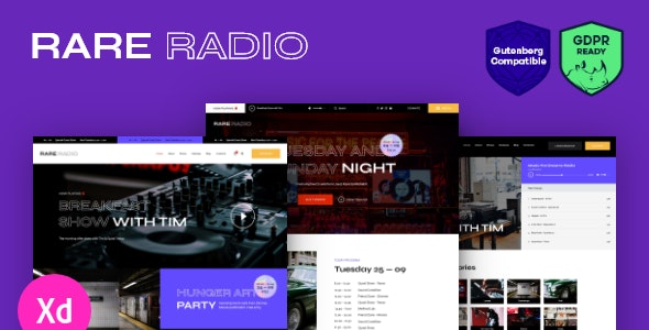 Rare Radio Online Music Radio Station - Podcast WordPress Theme