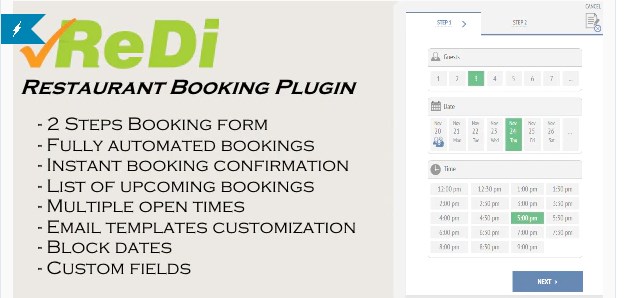 ReDi - Restaurant Booking plugin for WordPress