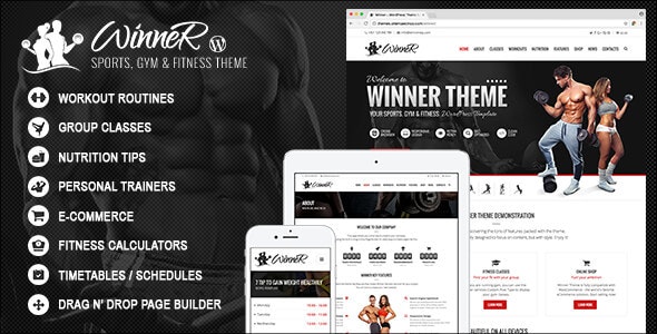 Winner - Fitness - Gym WordPress Theme