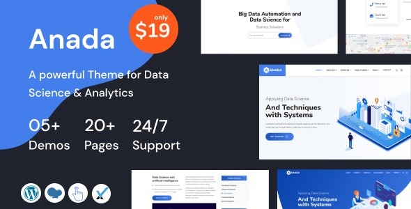 Anada - Data Science - Analytics Saas WordPress Theme