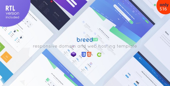 Breed GPL - WHMCS - HTML Web Hosting Template