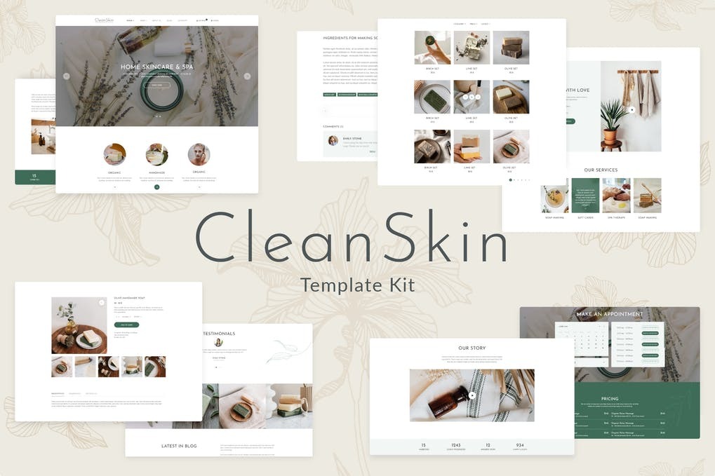 CleanSkin | Handmade Organic Soap - Natural Cosmetics Template Kit