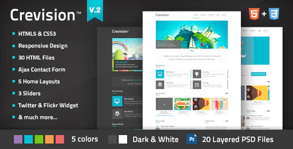 Crevision GPL - Responsive HTML Template