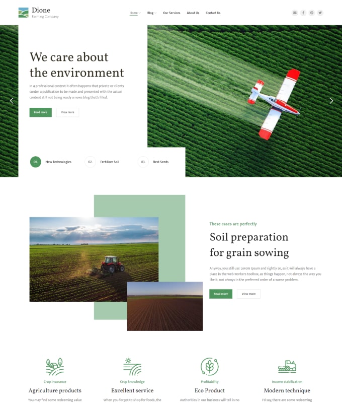 Dione - Farming and Agriculture Corporate Template