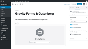 Gravity Forms Gutenberg Addon rc
