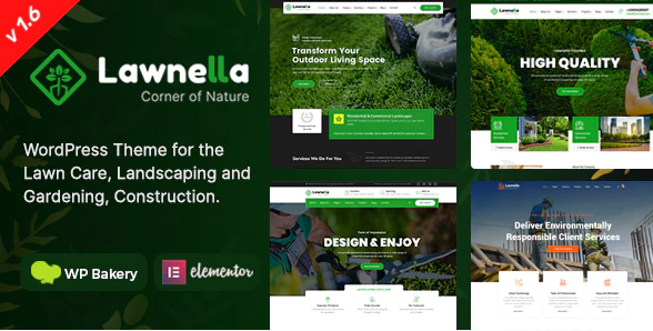 Lawnella - Gardening and Landscaping WordPress Theme